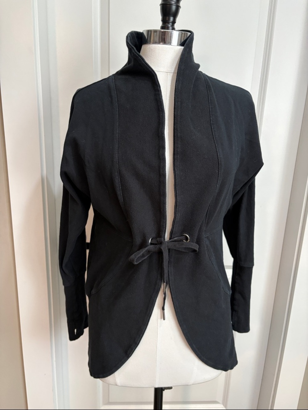 Champion Black Drawstring Open-Front Utility Jacket